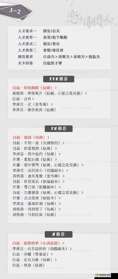 恋与制作人第七章三星通关秘籍,解锁完美攻略